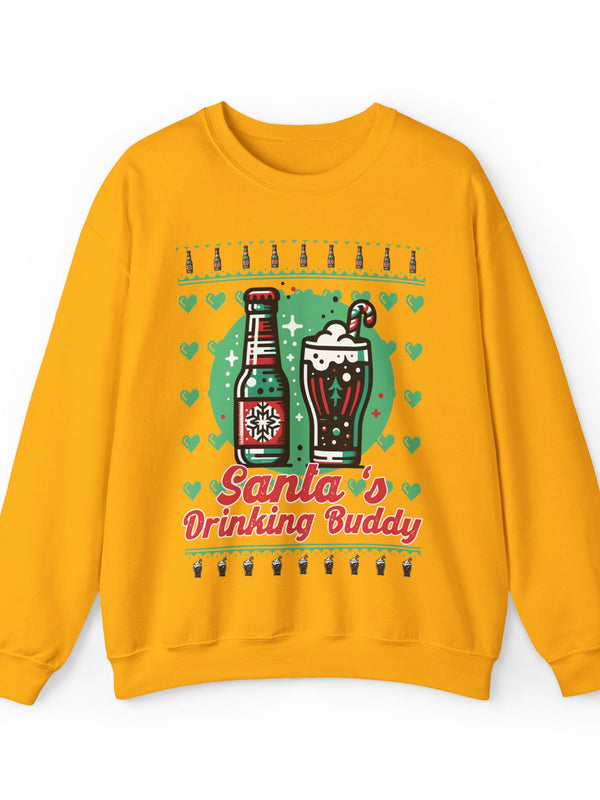 Santa's Drink Buddy Seasonal Sweatshirt: Unisex, Heavy blend