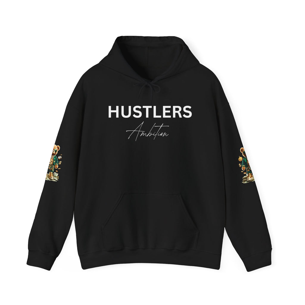 Black Hustlers Ambition Hoodie front view