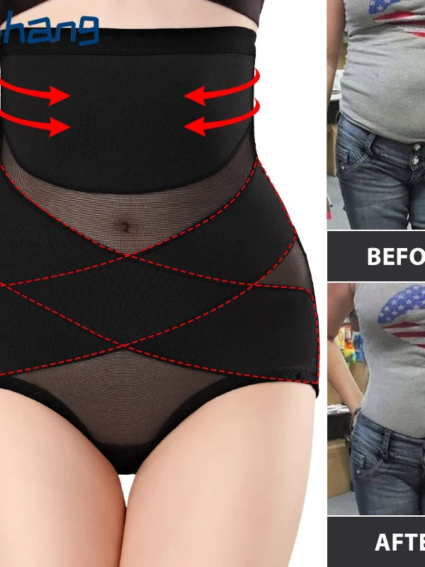 Black shapewear garment on a white background