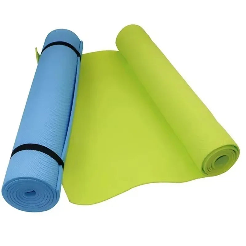 4MM Thick Non-Slip Yoga Mat 173x61cm – Lightweight EVA Fitness Mat for Home, Gym & Pilates | Anti-Skid, Waterproof, Eco-Friendly Exercise Mat with Carry Band