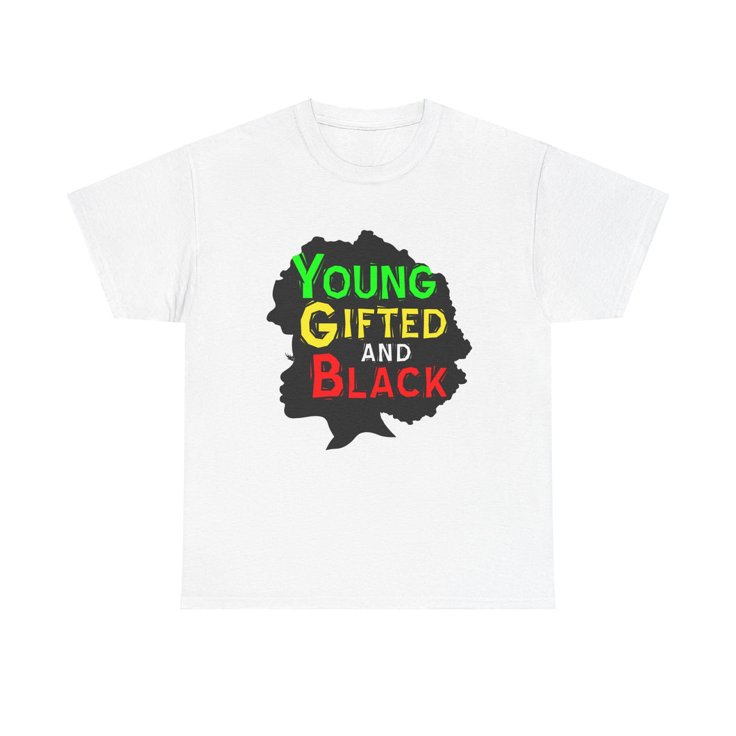 Young Gifted and Black Unisex Heavy Cotton Tee