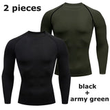 Men'S Long Sleeves T-Shirt Fitness Sportswear Spring Autumn Athletic Quick Dry T-Shirt Gym Running Sports Outdoor Tops for Men
