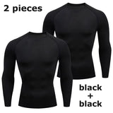 Men'S Long Sleeves T-Shirt Fitness Sportswear Spring Autumn Athletic Quick Dry T-Shirt Gym Running Sports Outdoor Tops for Men