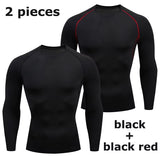Men'S Long Sleeves T-Shirt Fitness Sportswear Spring Autumn Athletic Quick Dry T-Shirt Gym Running Sports Outdoor Tops for Men