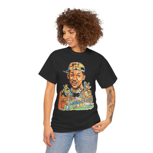 Fremale model wearing 90 Theme graphic tee 