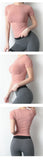 Women Yoga Top Seamless Sport T Shirts Fitness Clothes Short Sleeve Yoga Shirt Gym Top Running Active Wear Sport Top Femme