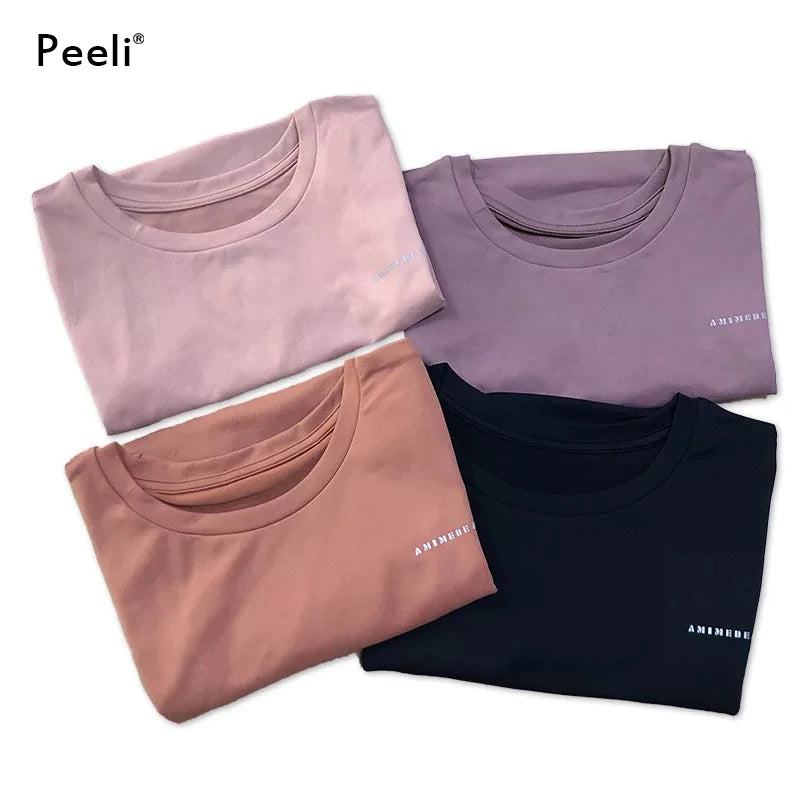 Women Yoga Top Seamless Sport T Shirts Fitness Clothes Short Sleeve Yoga Shirt Gym Top Running Active Wear Sport Top Femme