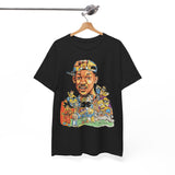 Hanging Black 90 Theme graphic tee on a hanger 