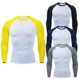 Mens Sport Compression Sweatshirt Gym Tight Running Tops for Fitness T-shirt Muscle Training Clothes Jogging Rashguard Dry Fit