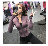 Women's Slim Looking Fancy Yoga Clothes Fitness Exercise Outwear