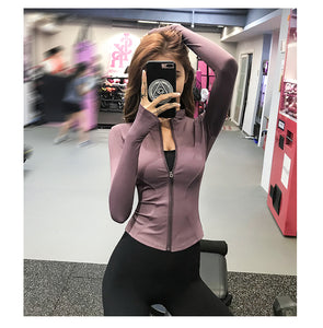 Women's Slim Looking Fancy Yoga Clothes Fitness Exercise Outwear