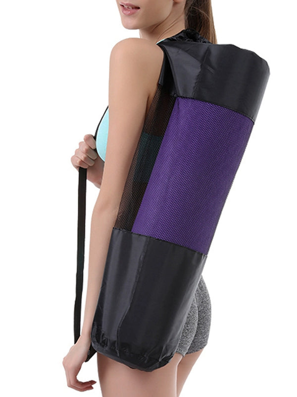 Portable Yoga Mat Carry Bag – Breathable Mesh Storage Bag for Gym, Pilates, and Fitness Foam Rollers