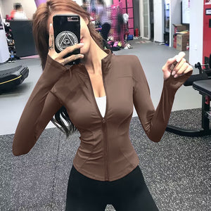 Women's Slim Looking Fancy Yoga Clothes Fitness Exercise Outwear
