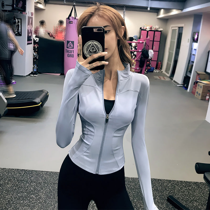 Women's Slim Looking Fancy Yoga Clothes Fitness Exercise Outwear