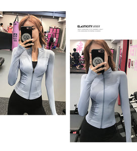 Women's Slim Looking Fancy Yoga Clothes Fitness Exercise Outwear