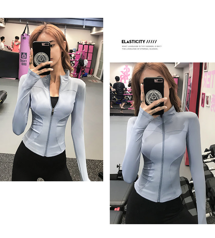 Women's Slim Looking Fancy Yoga Clothes Fitness Exercise Outwear