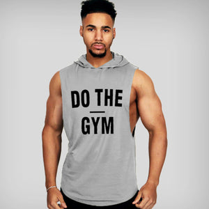 Bodybuilding Fitness Hooded Waistcoat Loose Men's Training Hurdle I-Shaped Plus Size European Summer Vest
