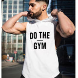 Bodybuilding Fitness Hooded Waistcoat Loose Men's Training Hurdle I-Shaped Plus Size European Summer Vest