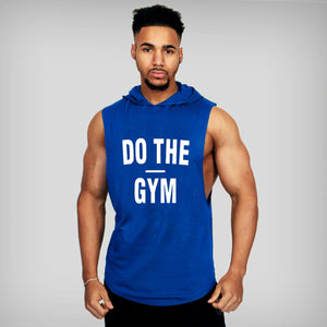 Bodybuilding Fitness Hooded Waistcoat Loose Men's Training Hurdle I-Shaped Plus Size European Summer Vest