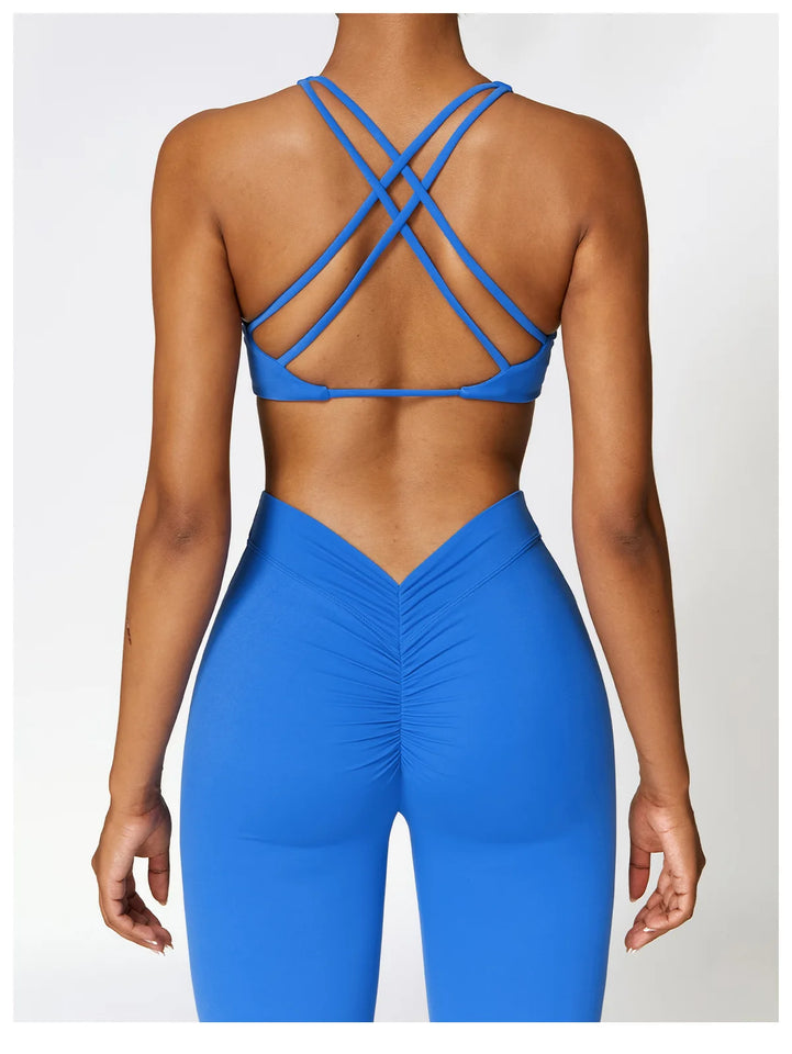 Yoga Set 2 Pieces Gym Set Workout Clothes for Women Seamless High Waist Leggings Sports Bra Suit Female Clothing Women Tracksuit