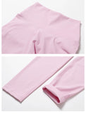2PCS Long Sleeve Gym Set Women Yoga Clothes Quick-Drying Sportswear Running Leggings Workout Sports Crop Top Women