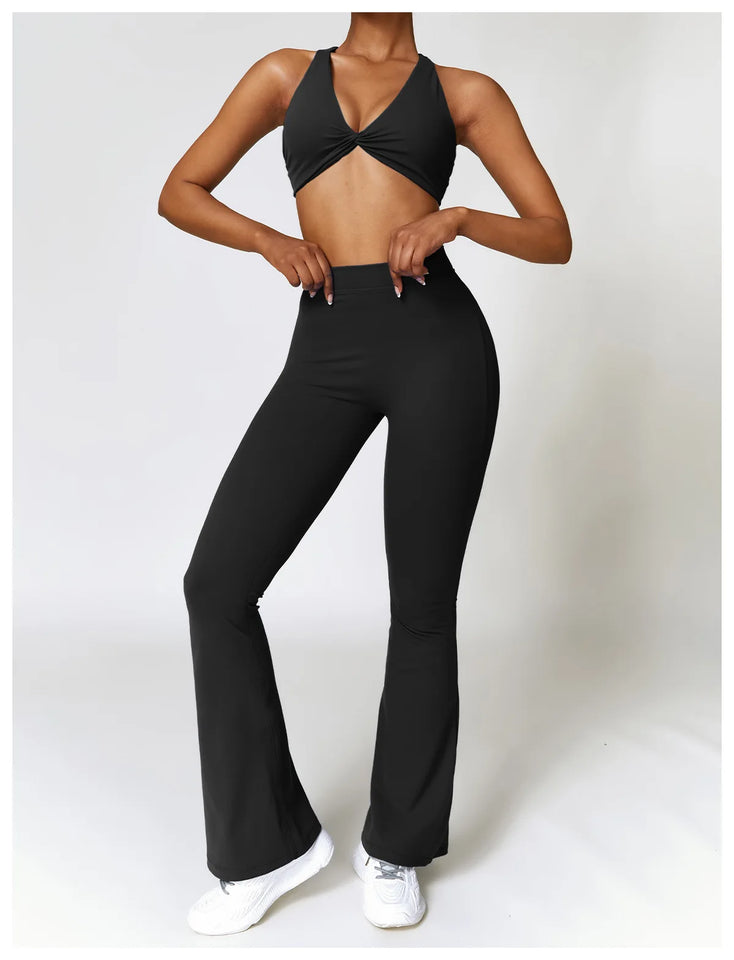 Yoga Set 2 Pieces Gym Set Workout Clothes for Women Seamless High Waist Leggings Sports Bra Suit Female Clothing Women Tracksuit