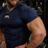 Men’s Compression Muscle T-Shirt – High Elastic, Quick-Dry Performance Top for Gym, Running & Training