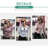 Women's Slim Looking Fancy Yoga Clothes Fitness Exercise Outwear