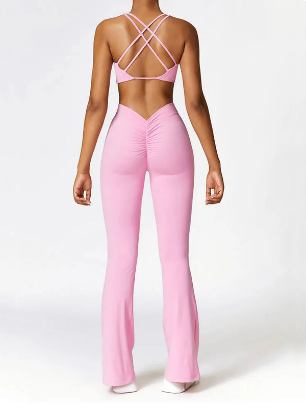 Yoga Set 2 Pieces Gym Set Workout Clothes for Women Seamless High Waist Leggings Sports Bra Suit Female Clothing Women Tracksuit