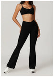 Women Sportswear Yoga Set 2PCS Sport Suit Gym Workout Clothes Short Sleeve Gym Crop Top High Waist Leggings Fitness Sports Wear