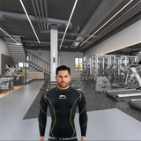 🔥 2026 Men’s Compression Workout Set – Thermal Long Sleeve Gym Shirt & Leggings | Sweat-Wicking Bodybuilding Fitness Suit