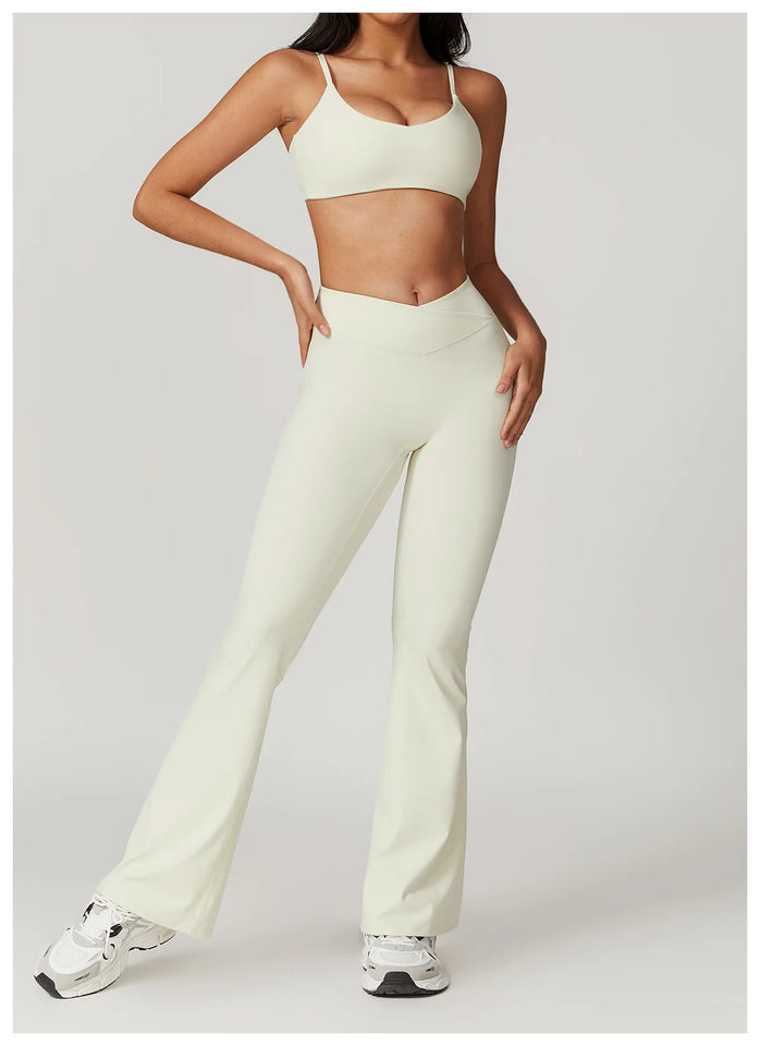 Women Sportswear Yoga Set 2PCS Sport Suit Gym Workout Clothes Short Sleeve Gym Crop Top High Waist Leggings Fitness Sports Wear