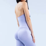 Impact Longline Strappy Gym Top Backless Gym Clothes Women Scrunch Built-in Bra With Removable Cups Yoga Tank Tops