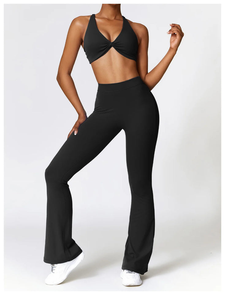 Yoga Set 2 Pieces Gym Set Workout Clothes for Women Seamless High Waist Leggings Sports Bra Suit Female Clothing Women Tracksuit