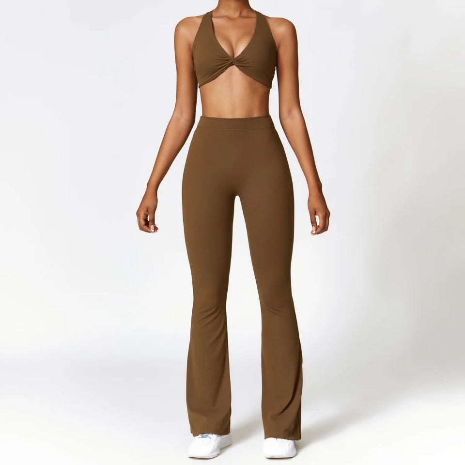Yoga Set 2 Pieces Gym Set Workout Clothes for Women Seamless High Waist Leggings Sports Bra Suit Female Clothing Women Tracksuit