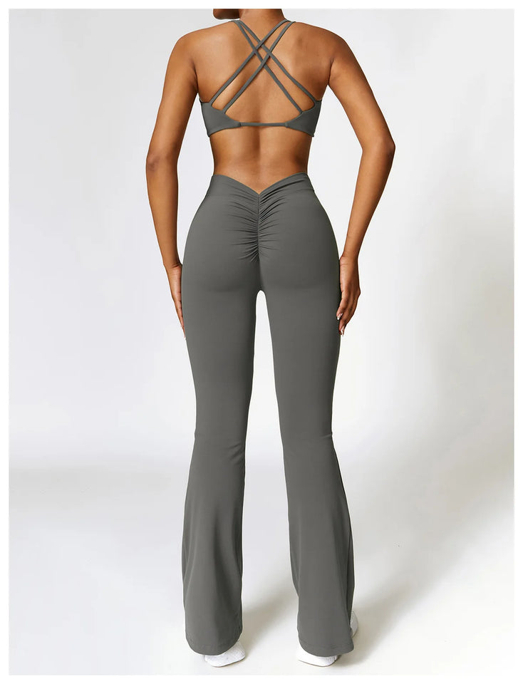 Yoga Set 2 Pieces Gym Set Workout Clothes for Women Seamless High Waist Leggings Sports Bra Suit Female Clothing Women Tracksuit