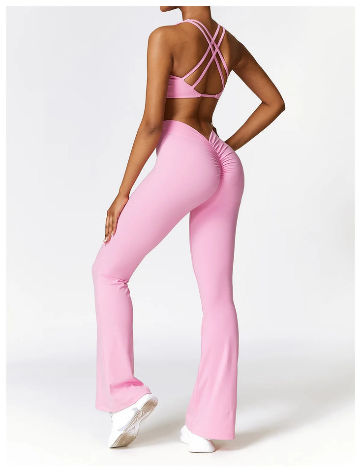 Yoga Set 2 Pieces Gym Set Workout Clothes for Women Seamless High Waist Leggings Sports Bra Suit Female Clothing Women Tracksuit