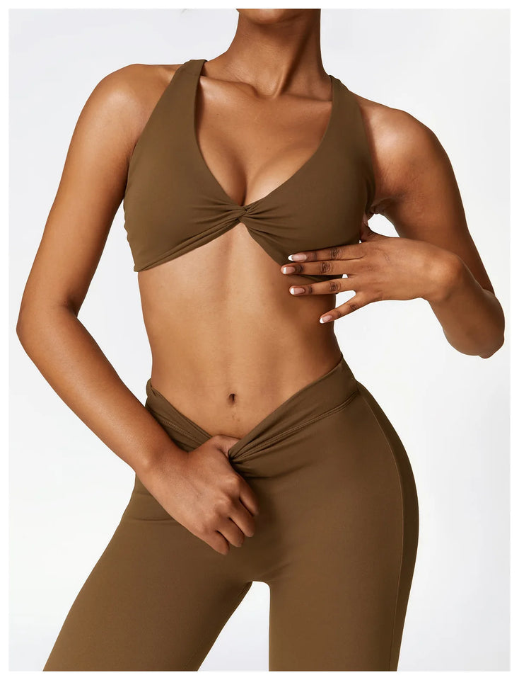 Yoga Set 2 Pieces Gym Set Workout Clothes for Women Seamless High Waist Leggings Sports Bra Suit Female Clothing Women Tracksuit