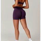 Women’s Seamless Halter Neck Yoga Set – 2-Piece Sports Bra & Shorts Outfit | Beauty Back Fitness Crop Top & Stretch Workout Shorts for Running, Gym & Yoga