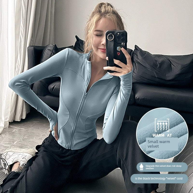 Women's Slim Looking Fancy Yoga Clothes Fitness Exercise Outwear
