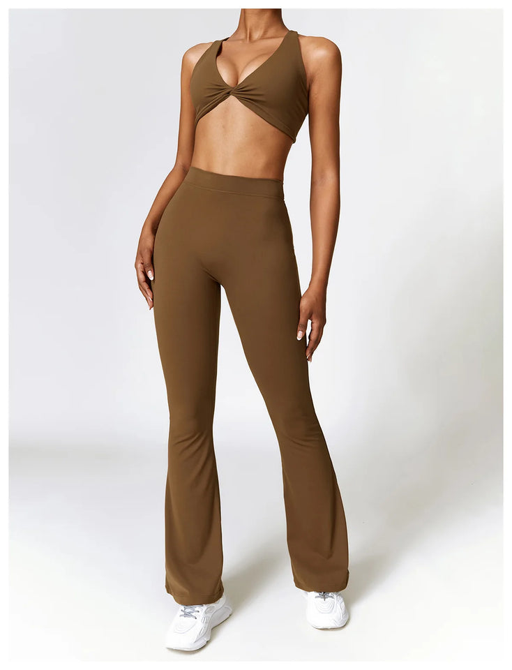 Yoga Set 2 Pieces Gym Set Workout Clothes for Women Seamless High Waist Leggings Sports Bra Suit Female Clothing Women Tracksuit