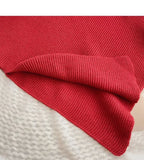 2025 Autumn Winter Women Fashion Irregular Loose Knit Sweater Vintage High Neck Long Sleeve Female Pullovers Chic Tops