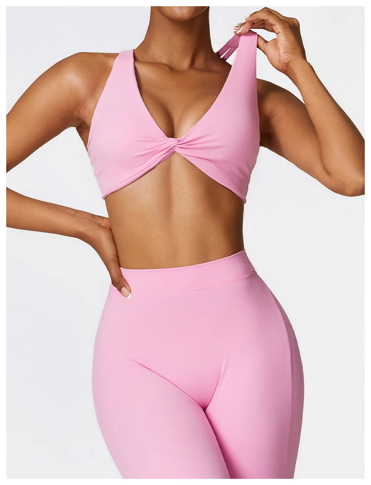 Yoga Set 2 Pieces Gym Set Workout Clothes for Women Seamless High Waist Leggings Sports Bra Suit Female Clothing Women Tracksuit