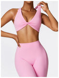 Yoga Set 2 Pieces Gym Set Workout Clothes for Women Seamless High Waist Leggings Sports Bra Suit Female Clothing Women Tracksuit