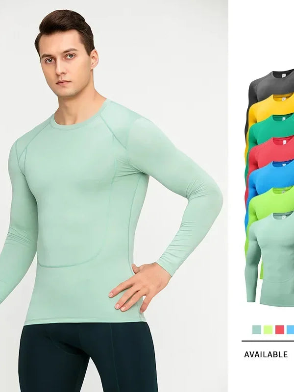 Men Women Compression Running Long Base Tight T Shirt Fitness Sport Basketball Football Skiing Training Gym Bottom Clothes H02