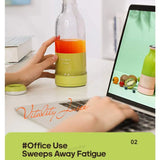 ✨ KINSCOTER Portable Juicer Cup – 6 Stainless Steel Blades, USB Rechargeable Smoothie Blender