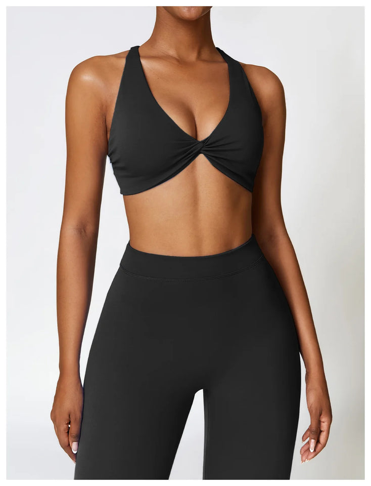 Yoga Set 2 Pieces Gym Set Workout Clothes for Women Seamless High Waist Leggings Sports Bra Suit Female Clothing Women Tracksuit
