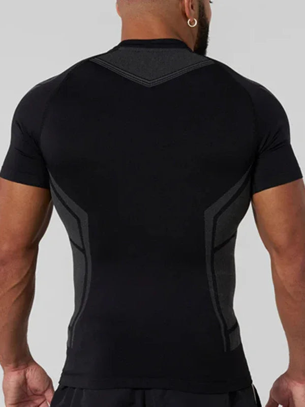 Men’s Compression Muscle T-Shirt – High Elastic, Quick-Dry Performance Top for Gym, Running & Training
