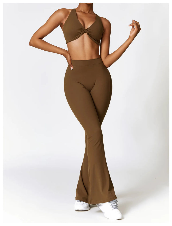 Yoga Set 2 Pieces Gym Set Workout Clothes for Women Seamless High Waist Leggings Sports Bra Suit Female Clothing Women Tracksuit