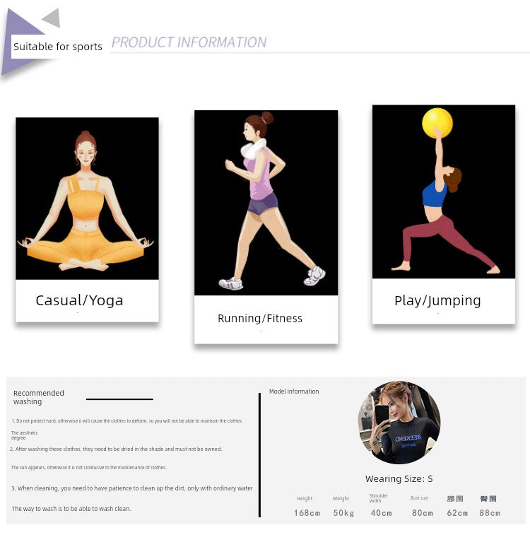 Women's Slim Looking Fancy Yoga Clothes Fitness Exercise Outwear